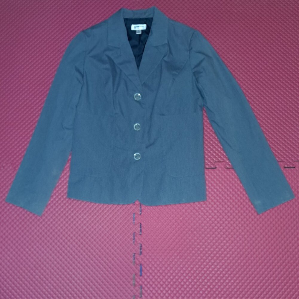 ISAAC MIZRAHI 3 Piece Cotton Blend Dress Suit: Two Jackets & Flare Skirt